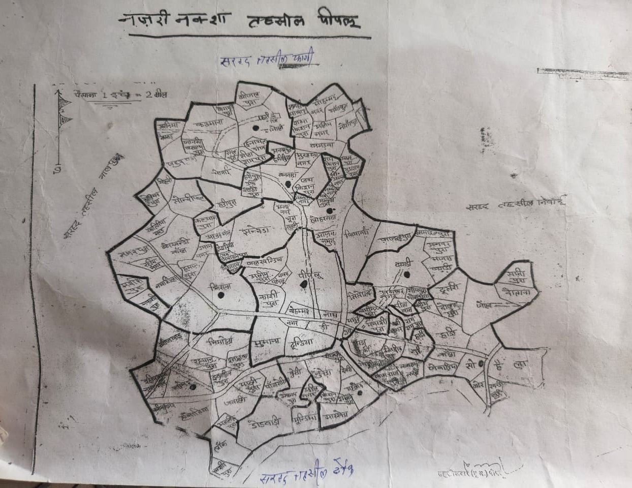 पीपलू का मानचित्र